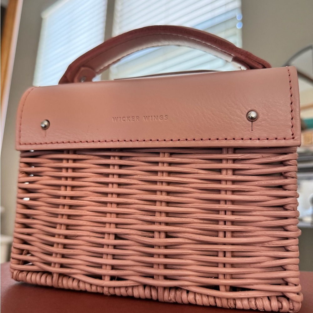 WickerWings Pink Mini Kuai Crossbody Handbag